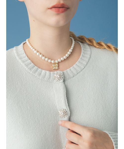 FURFUR（ファーファー）の「【WEB限定カラー】ペプラムレイヤードカーディガン（カーディガン/ボレロ・レディース・ブラック/ネイビー/ライトブルー/チャコールグレー・F）」の16枚目の写真