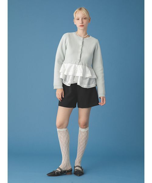 FURFUR（ファーファー）の「【WEB限定カラー】ペプラムレイヤードカーディガン（カーディガン/ボレロ・レディース・ブラック/ネイビー/ライトブルー/チャコールグレー・F）」の17枚目の写真