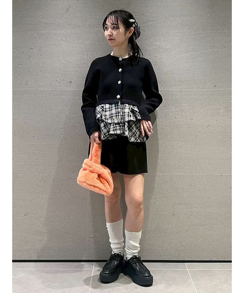 FURFUR（ファーファー）の「【WEB限定カラー】ペプラムレイヤードカーディガン（カーディガン/ボレロ・レディース・ブラック/ネイビー/ライトブルー/チャコールグレー・F）」の20枚目の写真