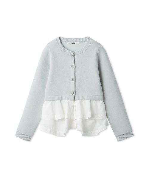 FURFUR（ファーファー）の「【WEB限定カラー】ペプラムレイヤードカーディガン（カーディガン/ボレロ・レディース・ブラック/ネイビー/ライトブルー/チャコールグレー・F）」の21枚目の写真