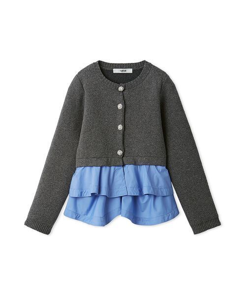 FURFUR（ファーファー）の「【WEB限定カラー】ペプラムレイヤードカーディガン（カーディガン/ボレロ・レディース・ブラック/ネイビー/ライトブルー/チャコールグレー・F）」の22枚目の写真