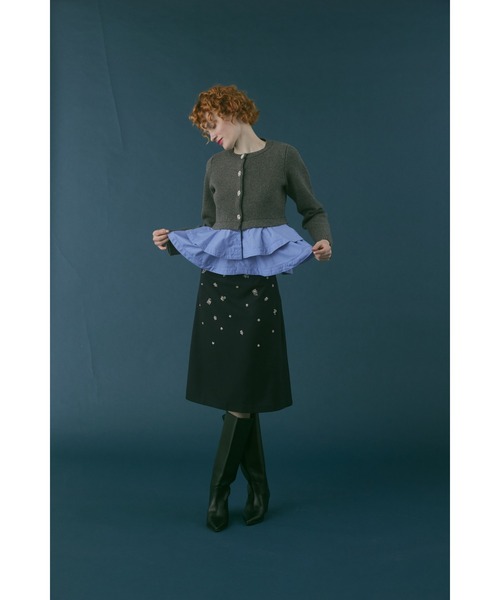 FURFUR ペプラムレイヤードカーディガン FURFUR（ファーファー） カーディガン 「WEB限定カラー」ペプラム