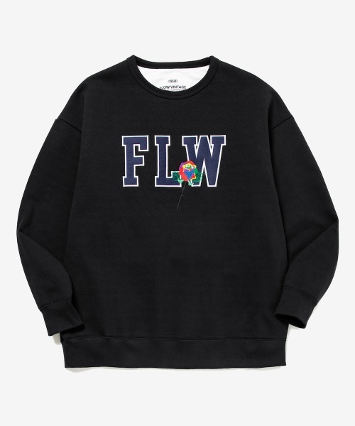 rehacer（レアセル）の「rehacer : FLW Logo on Wakayama HW Sweat / FLW ロゴ オン 和歌山 ファブリック ヘビーウェイト スウェットカットソー（スウェット・レディース・ブラック/グリーン・SMALL）」の2枚目の写真
