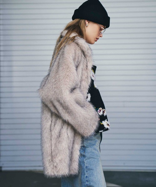 セール】フェイクファースタンドカラージャケット（その他アウター