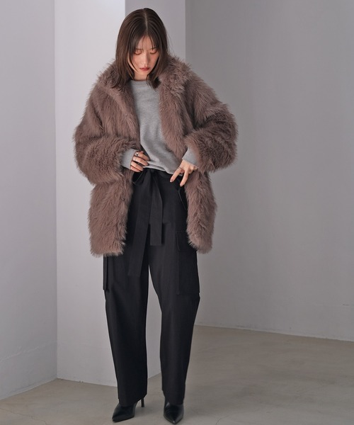 セール】フェイクファースタンドカラージャケット（その他アウター