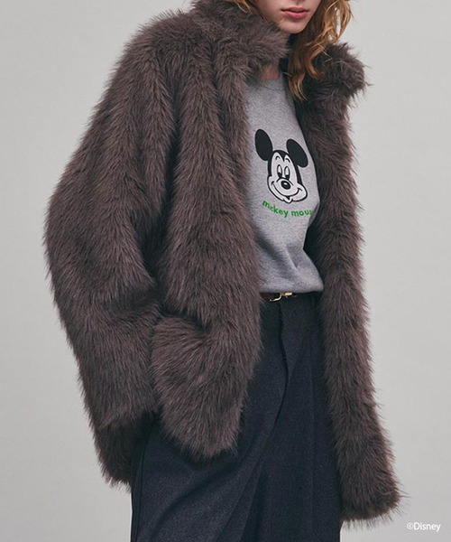 セール】フェイクファースタンドカラージャケット（その他アウター