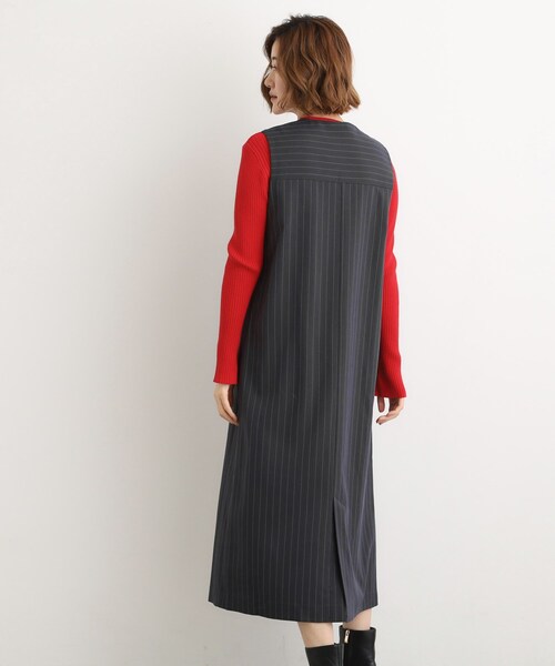grove(グローブ)の「【2WAY/美シルエット】着こなし自在のジャンドレワンピース(ワンピース・レディース・チャコール/ブラック/ブラック系1・02/03/01/04/05)」の11枚目の写真