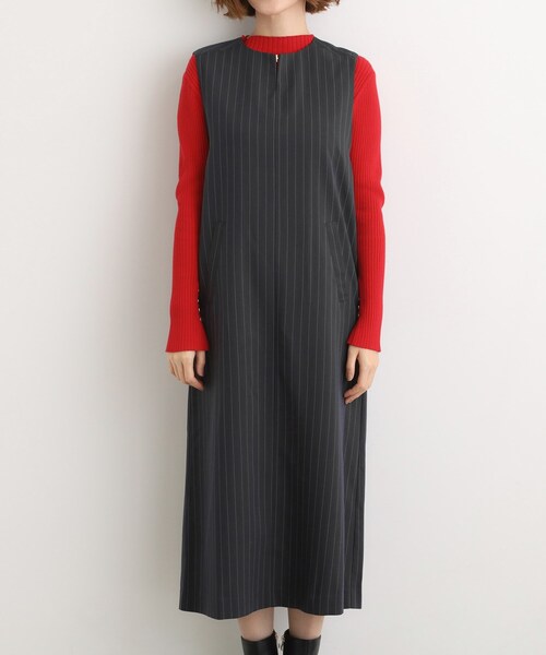 grove(グローブ)の「【2WAY/美シルエット】着こなし自在のジャンドレワンピース(ワンピース・レディース・チャコール/ブラック/ブラック系1・02/03/01/04/05)」の17枚目の写真