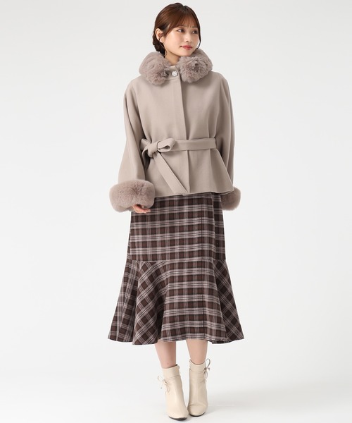 セール】2025秋冬新作 ブローチ付きポンチョコート（ポンチョ）｜MISCH