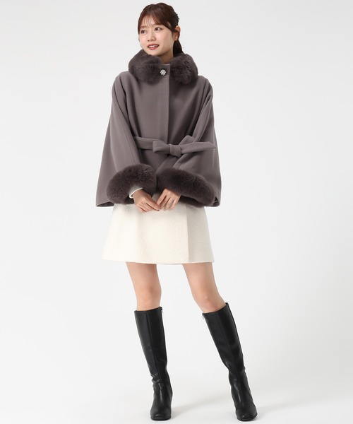 MISCH MASCH ポンチョコート　チャコールグレー MISCH MASCH ポンチョ ポンチョコート/MM448601 レディース : ZOZOTOWN