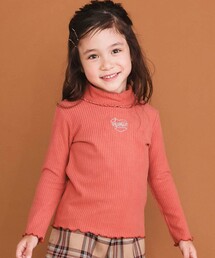 SLAP SLIP（スラップスリップ）の「レースハイネックハート刺しゅうトップス(80~130cm)（Tシャツ/カットソー・キッズ）」