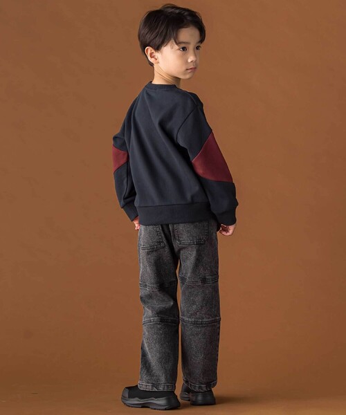 BeBe Petits Pois Vert（ベベプチポワヴェール）の「【店舗限定】切り替えストレッチデニムロングパンツ(95~160cm)（デニムパンツ・キッズ・ネイビー/ブラック・120cm/95cm/110cm/100cm/150cm/140cm/160cm/130cm）」の5枚目の写真