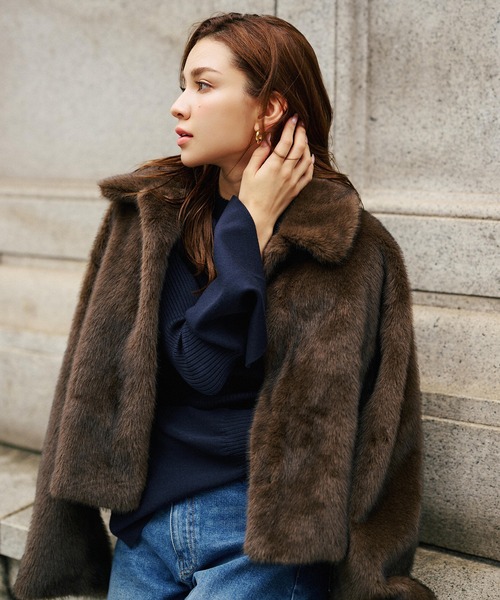 KINO THE KEI ミンク エコ ファー ジャケット ミンク エコ ファー ジャケット KINO THE KEI（その他アウター）｜KINO