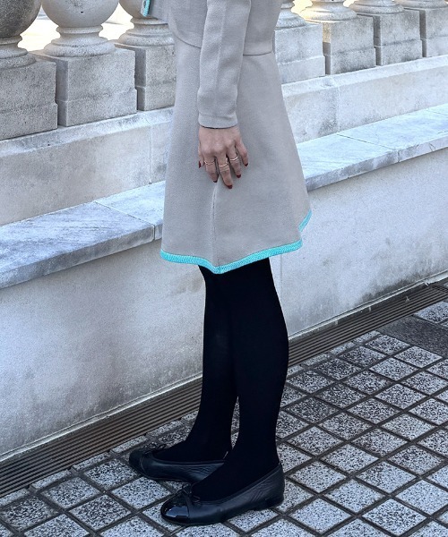 JENNE(ジェンヌ)の「マリン風ニットスカート(スカート・レディース・グレー/ネイビー/グリーン・SMALL/MEDIUM/LARGE)」の6枚目の写真