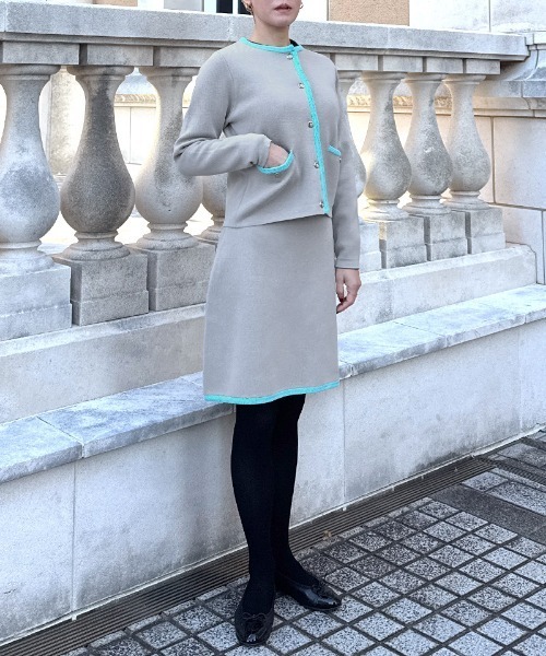 JENNE(ジェンヌ)の「マリン風ニットスカート(スカート・レディース・グレー/ネイビー/グリーン・SMALL/MEDIUM/LARGE)」の8枚目の写真