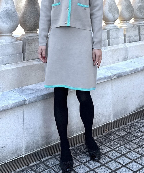 JENNE(ジェンヌ)の「マリン風ニットスカート(スカート・レディース・グレー/ネイビー/グリーン・SMALL/MEDIUM/LARGE)」の9枚目の写真