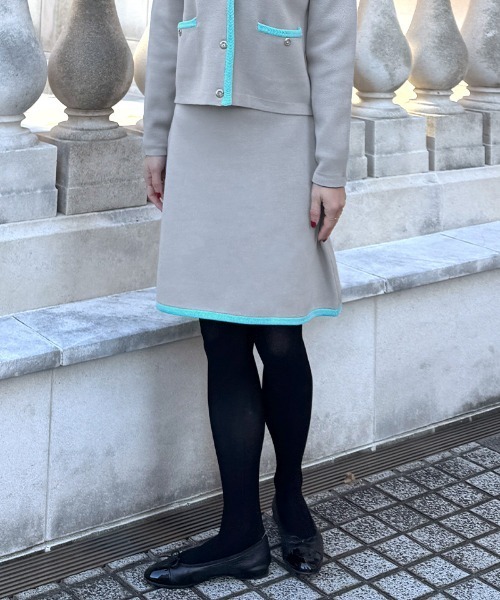 JENNE(ジェンヌ)の「マリン風ニットスカート(スカート・レディース・グレー/ネイビー/グリーン・SMALL/MEDIUM/LARGE)」の11枚目の写真