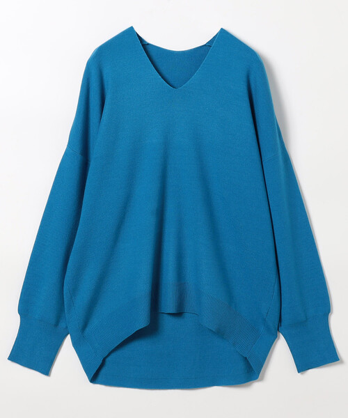セール】やわもち 配色 Vネック ドルマンニット（ニット/セーター