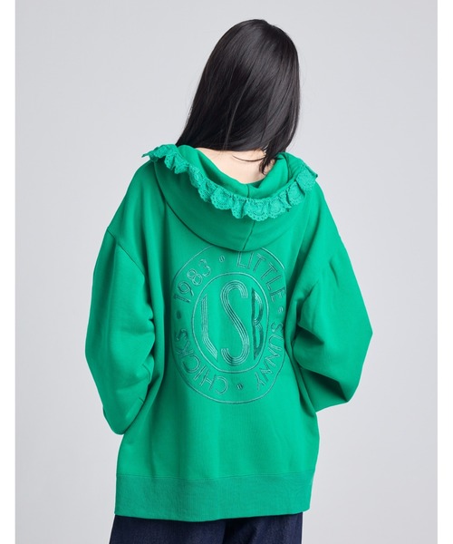 Little sunny bite（リトルサニーバイト）の「【RES】【Little sunny bite】lacy logo hoodie（パーカー・レディース・グリーン・SMALL）」の8枚目の写真