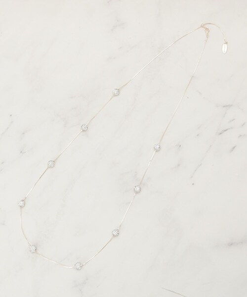 SHOO・LA・RUE(シューラルー)の「【セレモニー】とばしパヴェネックレス(ネックレス・レディース・ゴールド/ピンクゴールド/シルバー・00)」の1枚目の写真