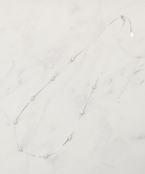 SHOO・LA・RUE(シューラルー)の「【セレモニー】とばしパヴェネックレス(ネックレス・レディース・ゴールド/ピンクゴールド/シルバー・00)」の2枚目の写真