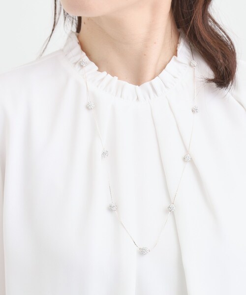 SHOO・LA・RUE(シューラルー)の「【セレモニー】とばしパヴェネックレス(ネックレス・レディース・ゴールド/ピンクゴールド/シルバー・00)」の8枚目の写真