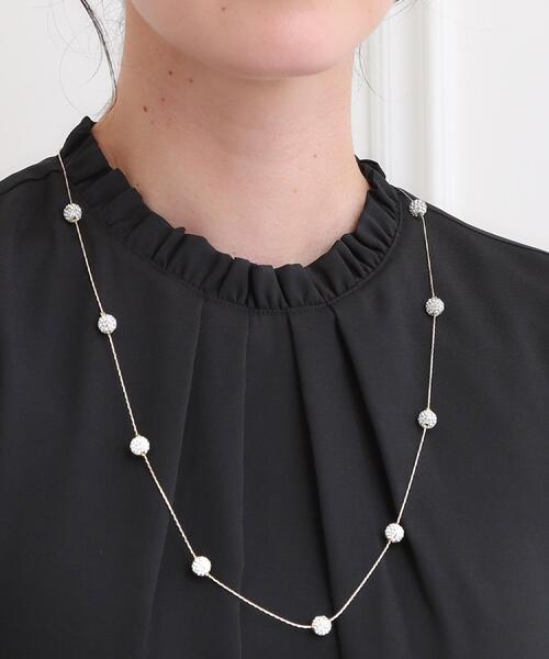 SHOO・LA・RUE（シューラルー）の「【セレモニー】とばしパヴェネックレス（ネックレス・レディース・ゴールド/ピンクゴールド/シルバー・00）」の9枚目の写真