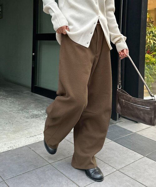 ユニセックス】ウールライクバレルレッグパンツ（その他パンツ