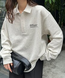 DISCOAT（ディスコート）の「【ユニセックス】ワンポイント刺繍スウェットポロ（スウェット・メンズ）」