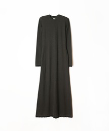 HOLIDAY | SUPER RIB PADDED SHOULDER LACE L/S DRESS スーパーリブパディッドショルダーロングスリーブドレス(ワンピース)