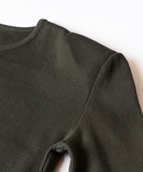 HOLIDAY（ホリデイ）の「SUPER RIB PADDED SHOULDER LACE L/S DRESS スーパーリブパディッドショルダーロングスリーブドレス（ワンピース・レディース・チャコールグレー・ONE SIZE）」の5枚目の写真