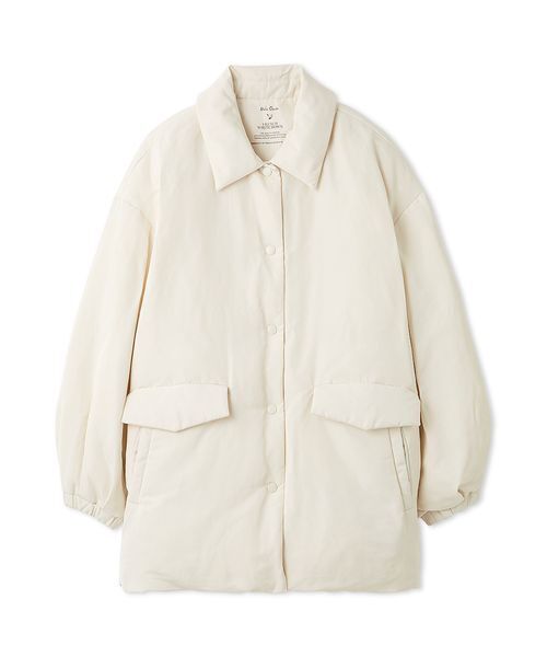 Mila Owen（ミラオーウェン）の「ステンカラーテントシルエットダウンジャケット（ダウンジャケット/コート・レディース・アイボリー/ブラック/ライトブルー・F）」の16枚目の写真