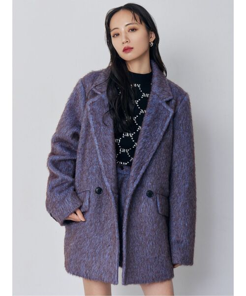 セットアップ対応】シャギーテーラードコート（テーラードジャケット