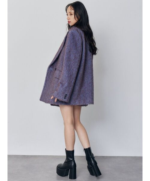 セットアップ対応】シャギーテーラードコート（テーラードジャケット