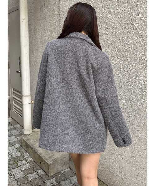 MURUA(ムルーア)の「【セットアップ対応】シャギーテーラードコート(テーラードジャケット・レディース・ブルー/グレー・FREE)」の19枚目の写真
