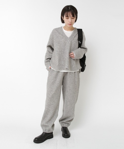 RNA-N（アールエヌエーエヌ）の「M2578 エコウールパイルプルオーバー（Tシャツ/カットソー・レディース・杢グレー/オートミール/ブラウン・FREE）」の8枚目の写真