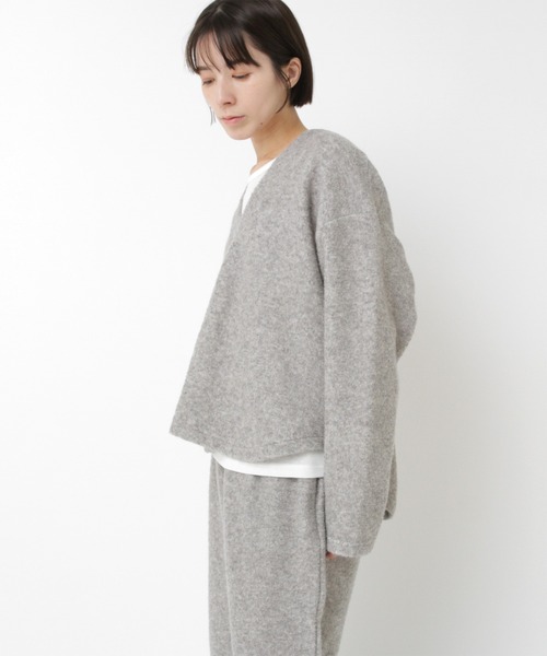 RNA-N（アールエヌエーエヌ）の「M2578 エコウールパイルプルオーバー（Tシャツ/カットソー・レディース・杢グレー/オートミール/ブラウン・FREE）」の5枚目の写真