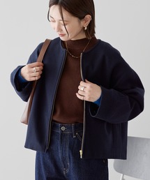 AMERICAN HOLIC | 【選べる丈】中空FIBERノーカラーコート(その他アウター)