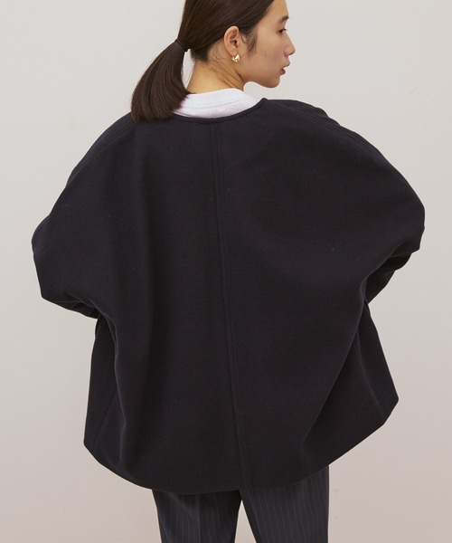 AMERICAN HOLIC（アメリカンホリック）の「【選べる丈】中空FIBERノーカラーコート（その他アウター・レディース・ネイビー/ブラック・M/L）」の10枚目の写真