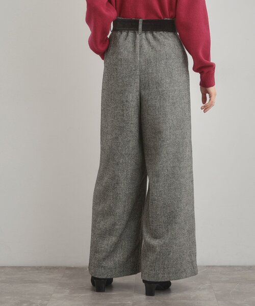 couture brooch（クチュールブローチ）の「【上品華やか・通勤】ラメツイード ワイドパンツ（その他パンツ・レディース・ブラウン系その他/ブラック/オフホワイト・40/42/36/38）」の20枚目の写真