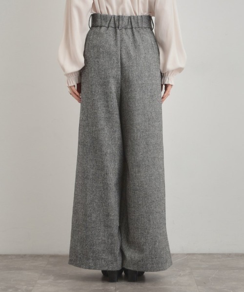 couture brooch（クチュールブローチ）の「【上品華やか・通勤】ラメツイード ワイドパンツ（その他パンツ・レディース・ブラウン系その他/ブラック/オフホワイト・40/42/36/38）」の4枚目の写真