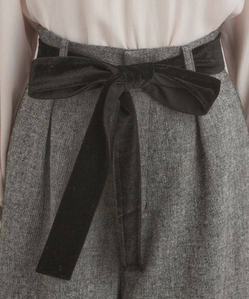 couture brooch（クチュールブローチ）の「【上品華やか・通勤】ラメツイード ワイドパンツ（その他パンツ・レディース・ブラウン系その他/ブラック/オフホワイト・40/42/36/38）」の5枚目の写真