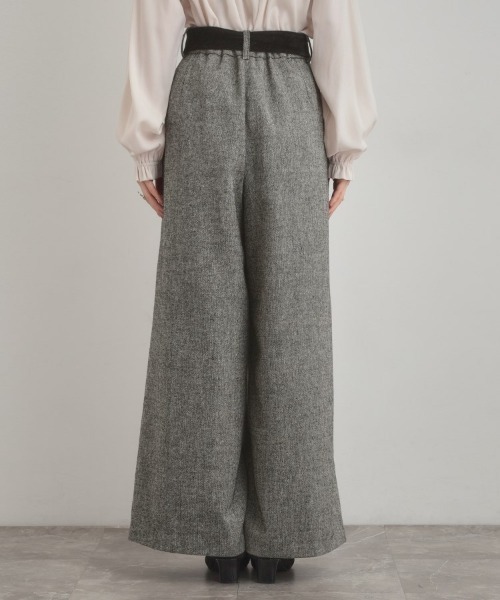 couture brooch（クチュールブローチ）の「【上品華やか・通勤】ラメツイード ワイドパンツ（その他パンツ・レディース・ブラウン系その他/ブラック/オフホワイト・40/42/36/38）」の11枚目の写真