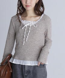 FREE'S MART | ◇レイヤード風フリルリボンカットソー(Tシャツ/カットソー)