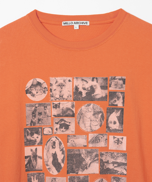 Millo Archive（ミロ アーカイブ）の「カスタムフレームキャットTシャツ[オレンジ]（Tシャツ/カットソー・メンズ・その他・LARGE/X-LARGE/MEDIUM）」の5枚目の写真