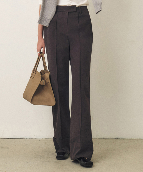 ARTID（アルティーダ）の「ターンアップストレートパンツ_チャコール（その他パンツ・レディース・チャコール・SMALL/MEDIUM）」の2枚目の写真