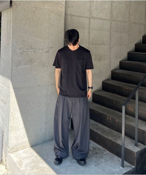 DNSR(ディーエヌエスアール)の「マルチプリーツワイドスラックスチャコール(スラックス・メンズ・その他・SMALL/MEDIUM/LARGE/X-LARGE)」の7枚目の写真