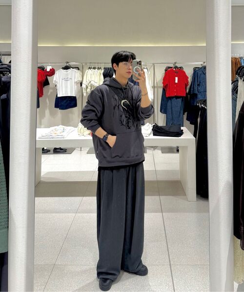 DNSR(ディーエヌエスアール)の「マルチプリーツワイドスラックスチャコール(スラックス・メンズ・その他・SMALL/MEDIUM/LARGE/X-LARGE)」の15枚目の写真