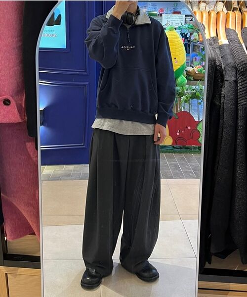 DNSR(ディーエヌエスアール)の「マルチプリーツワイドスラックスチャコール(スラックス・メンズ・その他・SMALL/MEDIUM/LARGE/X-LARGE)」の22枚目の写真