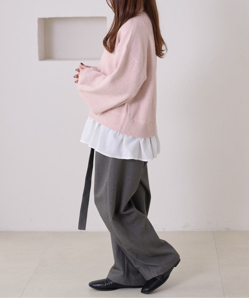 ネセセア♡新品襟付きニット one after another NICE CLAUP ニット セーター レイヤード襟付き